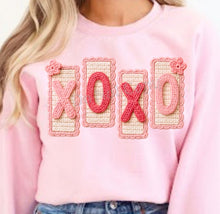 Load image into Gallery viewer, RTS Crochet XOXO Valentine Patches DTF Transfer | Adult Youth (325 HOT Peel)