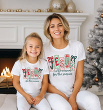 Load image into Gallery viewer, RTS Jesus Is the Reason Coquette Doodle Clear Film DTF Transfer | Adult Youth (325 HOT Peel)