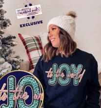 Load image into Gallery viewer, RTS Joy To The World Crochet Yarn Clear Film DTF Transfer (325 HOT Peel)