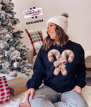 Load image into Gallery viewer, RTS Pink Candy Cane Crochet Yarn Clear Film DTF Transfer (325 HOT Peel)