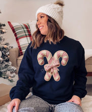 Load image into Gallery viewer, RTS Pink Candy Cane Crochet Yarn Clear Film DTF Transfer (325 HOT Peel)