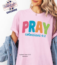 Load image into Gallery viewer, RTS Pray Faux Yarn Clear Film DTF Transfer (325 HOT Peel)