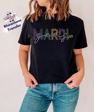 Load image into Gallery viewer, RTS Rhinestone Transfer | Mardi Gras Purple, Green, Gold Stone