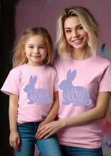 Load image into Gallery viewer, RTS Screen Print Transfer | Floral Bunny Lavender | Adult | Youth (325 Hot Peel)