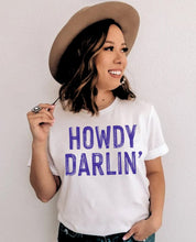 Load image into Gallery viewer, RTS Screen Print Transfer | Howdy Darlin PURPLE (325 Hot Peel)