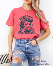 Load image into Gallery viewer, RTS Screen Print Transfer | Just Here For the Tea NAVY BLUE (325 Hot Peel)