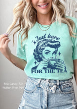 Load image into Gallery viewer, RTS Screen Print Transfer | Just Here For the Tea NAVY BLUE (325 Hot Peel)