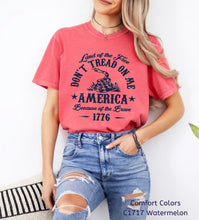 Load image into Gallery viewer, RTS Screen Print Transfer | Land Of the Free Don't Tread On Me NAVY BLUE (325 Hot Peel)