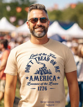 Load image into Gallery viewer, RTS Screen Print Transfer | Land Of the Free Don't Tread On Me NAVY BLUE (325 Hot Peel)