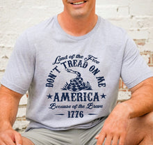 Load image into Gallery viewer, RTS Screen Print Transfer | Land Of the Free Don't Tread On Me NAVY BLUE (325 Hot Peel)