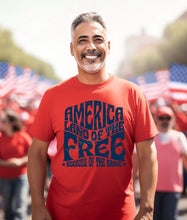 Load image into Gallery viewer, RTS Screen Print Transfer | Land Of The Free NAVY (325 Hot Peel)