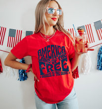 Load image into Gallery viewer, RTS Screen Print Transfer | Land Of The Free NAVY (325 Hot Peel)