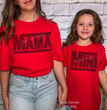 Load image into Gallery viewer, RTS Screen Print Transfer | Mama | Mini Retro Checked (325 Hot Peel)