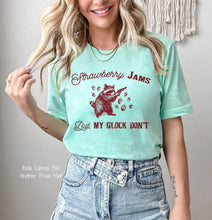 Load image into Gallery viewer, RTS Screen Print Transfer | Strawberry Jams But My Glock Don’t BURGUNDY (325 Hot Peel)