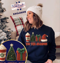 Load image into Gallery viewer, RTS Tis The Season Christmas Crochet Yarn Clear Film DTF Transfer (325 HOT Peel)