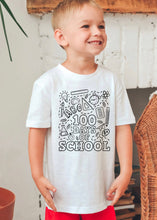 Load image into Gallery viewer, IN PRODUCTION SHIPS 1/3 Screen Print Transfer | YOUTH 8” 100 Days Of School Coloring Transfer