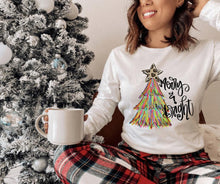 Load image into Gallery viewer, PO Screen Print Transfer | Merry and Bright Fringe Tree (HIGH HEAT)