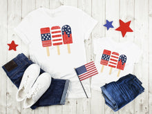 Load image into Gallery viewer, PO Screen Print Transfer | Mom and Me | July 4th | Popsicles (HIGH HEAT)