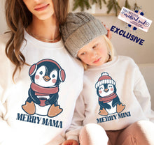 Load image into Gallery viewer, PO SHIPS 10/12 Screen Print Transfer | Merry Mama Mini Penguin | Adult and Youth (HIGH HEAT)
