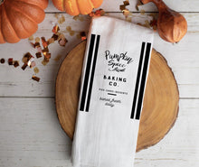 Load image into Gallery viewer, PO SHIPS 10/13 Screen Print Transfer | Pumpkin Spice Baking Co Tea Towel