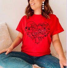 Load image into Gallery viewer, PO SHIPS 1/11 Screen Print Transfer | Heart Dogs