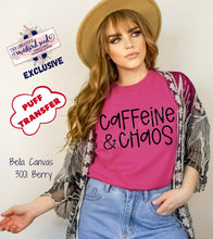 Load image into Gallery viewer, PO SHIPS 2/1 Screen Print Transfer | Caffeine and Chaos PUFF