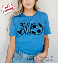 Load image into Gallery viewer, PO SHIPS 2/1 Screen Print Transfer | Game Day Soccer PUFF