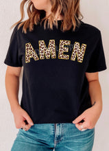Load image into Gallery viewer, PO SHIPS 2/8 Screen Print Transfer | Amen Leopard and Gold Glitter (HIGH HEAT)