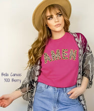 Load image into Gallery viewer, PO SHIPS 2/8 Screen Print Transfer | Amen Leopard and Gold Glitter (HIGH HEAT)