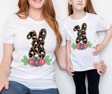 Load image into Gallery viewer, PO SHIPS 3/2 Screen Print Transfer | Leopard and Flowers Bunny | Adult and Youth (HIGH HEAT)