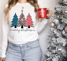 Load image into Gallery viewer, PO SHIPS 9/7 Screen Print Transfer | Boho Christmas Trees (HIGH HEAT)