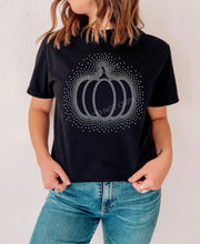 Load image into Gallery viewer, RTS Rhinestone Transfer | Pumpkin (Clear Stone)