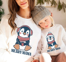 Load image into Gallery viewer, RTS Screen Print Transfer | Merry Mama Mini Penguin | Adult and Youth (HIGH HEAT)