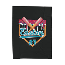 Load image into Gallery viewer, Baseball Diamond Cotton Candy Drip Velveteen Plush Blanket — Ultra-Soft Cozy Sports Throw, Baseball Mom, Baseball Gift
