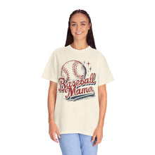 Load image into Gallery viewer, Baseball Mama Retro Script Comfort Colors T-Shirt- Baseball Mom
