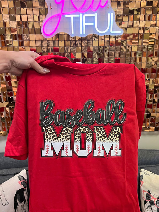 Baseball Mom on a Bella Canvas 100% Cotton Size L