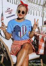 Load image into Gallery viewer, Because of the Brave Watercolor Flag Clear Film DTF Transfer | Adult | Youth (325 Hot Peel)
