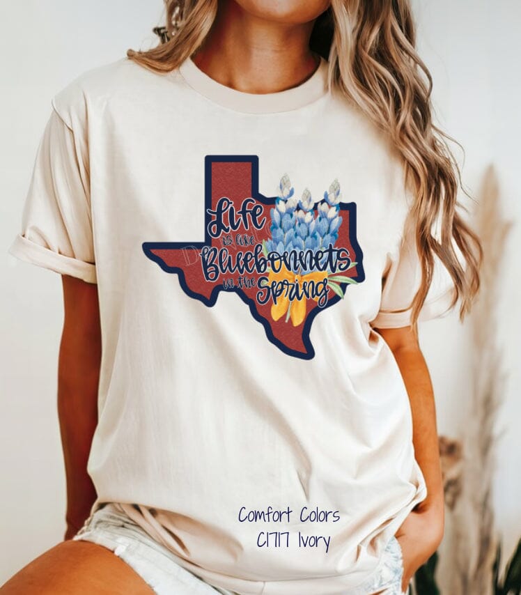 Bluebonnets Texas Strong DTF Transfer (300 HOT PEEL) | Ships 1-2 Business Days