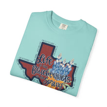 Load image into Gallery viewer, Bluebonnets Texas Watercolor Texas Comfort Colors T-shirt Unisex Tee, Flood Relief Fundraising Shirt, Donations, Texas Support Apparel, Unisex Tee
