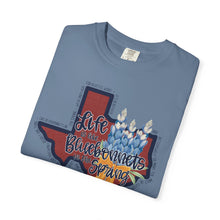 Load image into Gallery viewer, Bluebonnets Texas Watercolor Texas Comfort Colors T-shirt Unisex Tee, Flood Relief Fundraising Shirt, Donations, Texas Support Apparel, Unisex Tee
