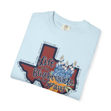 Load image into Gallery viewer, Bluebonnets Texas Watercolor Texas Comfort Colors T-shirt Unisex Tee, Flood Relief Fundraising Shirt, Donations, Texas Support Apparel, Unisex Tee
