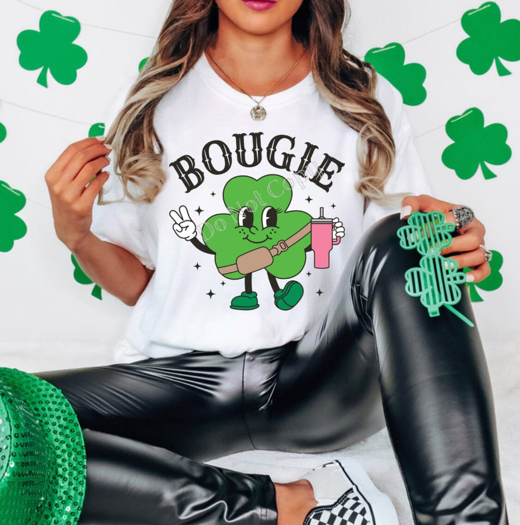 Bougie Shamrock St. Patrick's Day DTF Transfer (300 HOT PEEL) | Ships 3-7 Business Days