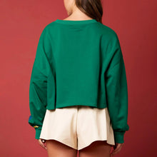 Load image into Gallery viewer, Christmas Sequins Sweatshirt Women's Light String Drop Shoulders Round Neck Long Sleeve Pullover Tops Party Clothing
