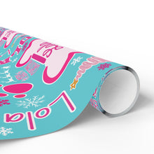 Load image into Gallery viewer, Custom Pet Christmas Dog Bone Festive Wrapping Paper- Personalized Pet Photo + Name, Christmas Gift Wrap, Personalized Wrapping Paper
