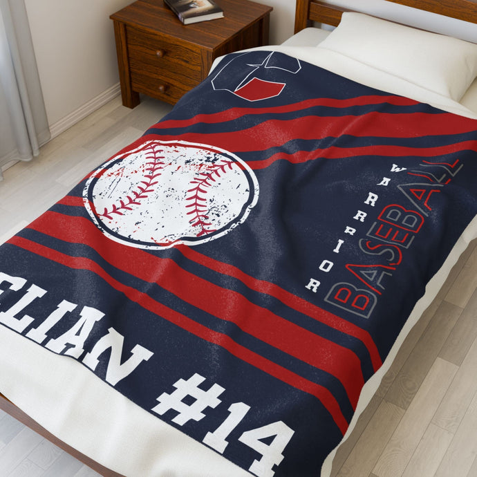 CYS Baseball Velveteen Plush Blanket