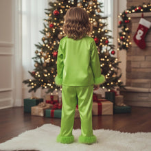 Load image into Gallery viewer, Family Pajamas Matching Pajamas Sets Heart Print Neck Long Sleeve Button Down Shirt Tops and Pants Loungewear

