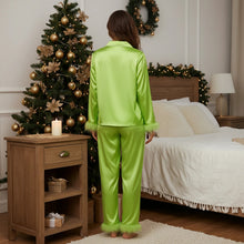 Load image into Gallery viewer, Family Pajamas Matching Pajamas Sets Heart Print Neck Long Sleeve Button Down Shirt Tops and Pants Loungewear
