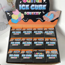 Load image into Gallery viewer, Glitter Stress Relief Ice Cube Squishy Toy
