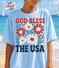 Load image into Gallery viewer, God Bless The USA Floral DTF Transfer | Adult and Youth (325 HOT Peel)
