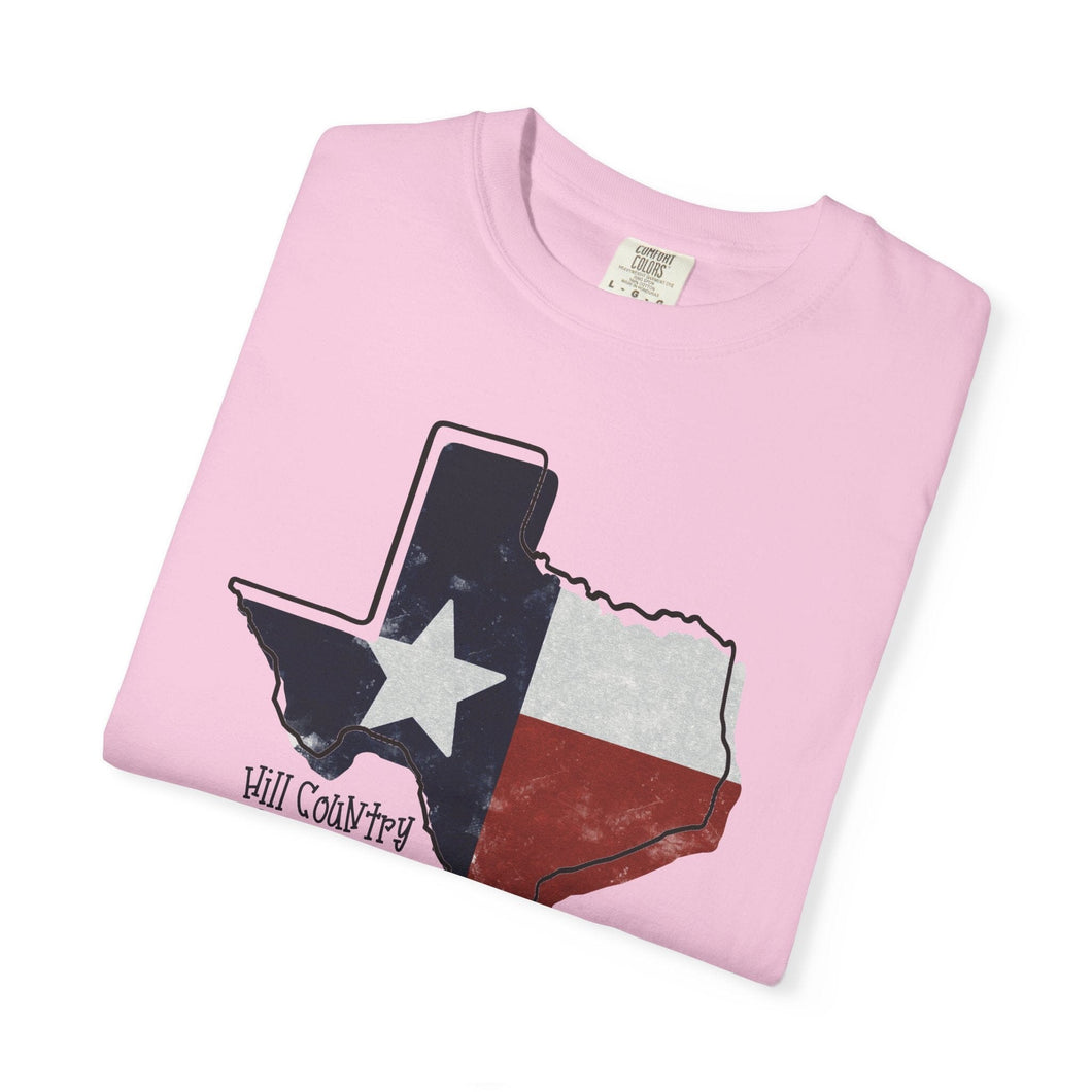 Hill Country Strong Texas Watercolor Texas Comfort Colors T-shirt Unisex Tee, Flood Relief Fundraising Shirt, Donations, Texas Support Apparel, Unisex Tee